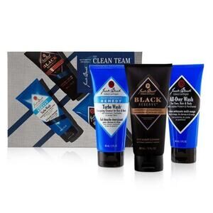 Jack Black Men's Facial Body Cleanser The Clean Team 3 Piece Set